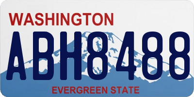 WA license plate ABH8488