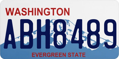 WA license plate ABH8489