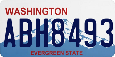 WA license plate ABH8493