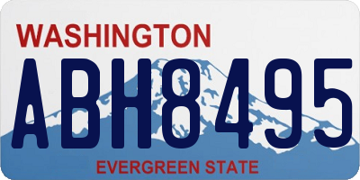 WA license plate ABH8495