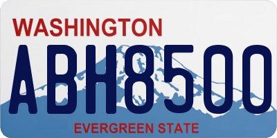 WA license plate ABH8500