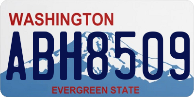 WA license plate ABH8509