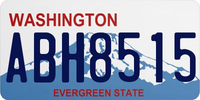 WA license plate ABH8515