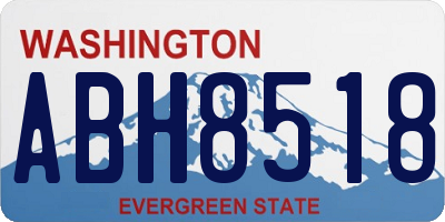 WA license plate ABH8518