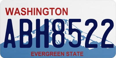 WA license plate ABH8522