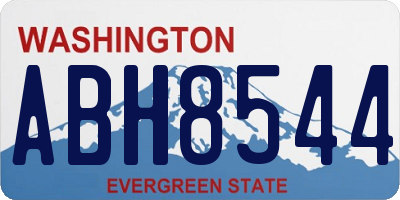 WA license plate ABH8544