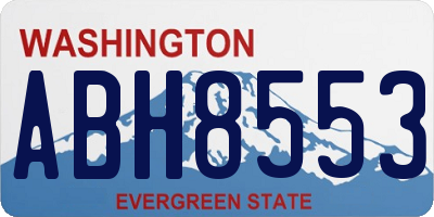 WA license plate ABH8553