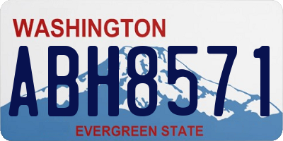 WA license plate ABH8571