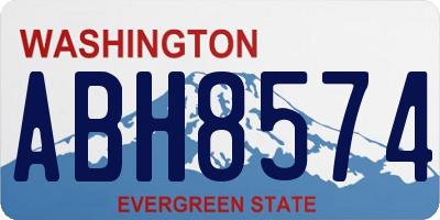 WA license plate ABH8574