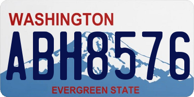 WA license plate ABH8576
