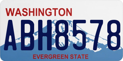 WA license plate ABH8578