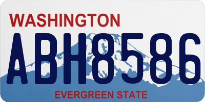 WA license plate ABH8586