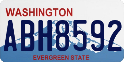 WA license plate ABH8592