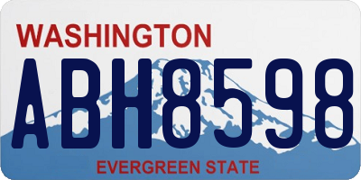 WA license plate ABH8598