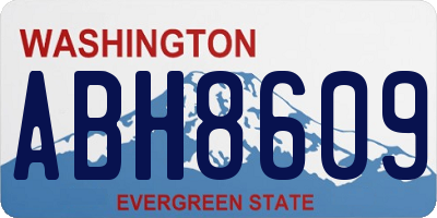 WA license plate ABH8609