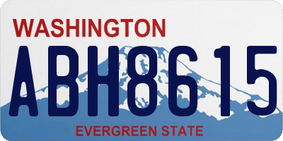WA license plate ABH8615