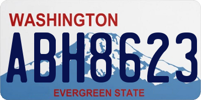 WA license plate ABH8623