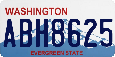 WA license plate ABH8625