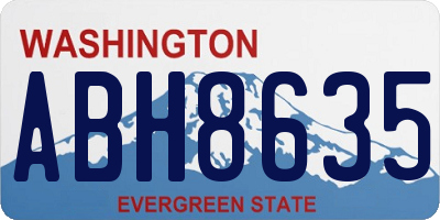 WA license plate ABH8635