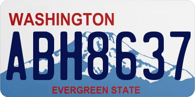 WA license plate ABH8637