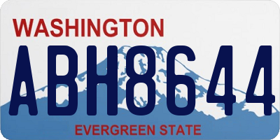 WA license plate ABH8644