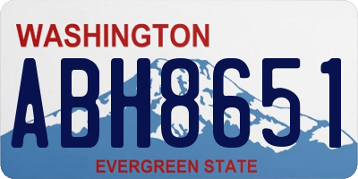 WA license plate ABH8651