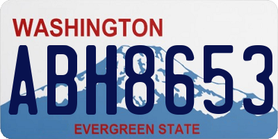 WA license plate ABH8653