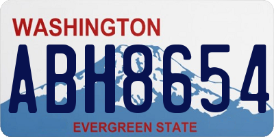 WA license plate ABH8654