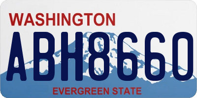 WA license plate ABH8660