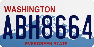 WA license plate ABH8664