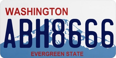WA license plate ABH8666
