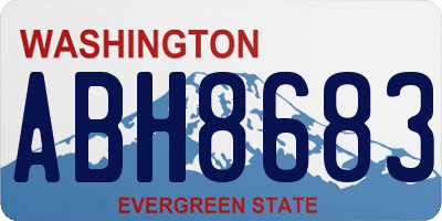 WA license plate ABH8683