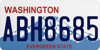WA license plate ABH8685