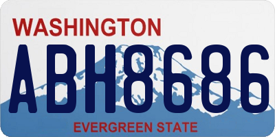 WA license plate ABH8686