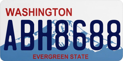 WA license plate ABH8688