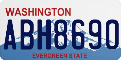 WA license plate ABH8690