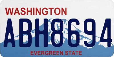 WA license plate ABH8694