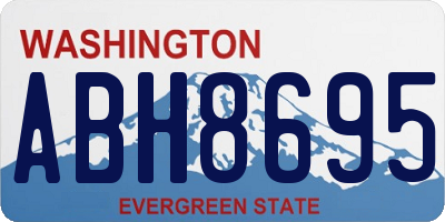 WA license plate ABH8695