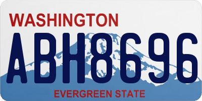 WA license plate ABH8696