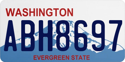 WA license plate ABH8697
