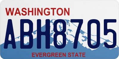 WA license plate ABH8705