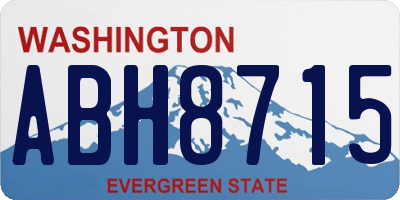 WA license plate ABH8715