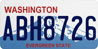 WA license plate ABH8726