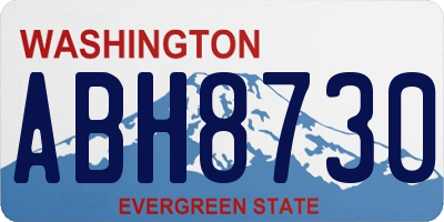 WA license plate ABH8730
