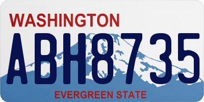 WA license plate ABH8735