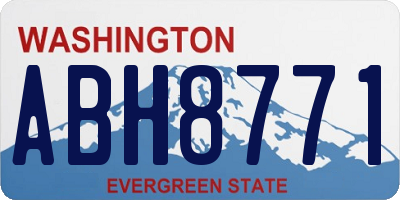 WA license plate ABH8771