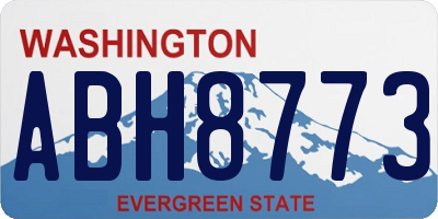 WA license plate ABH8773