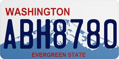 WA license plate ABH8780