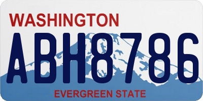 WA license plate ABH8786