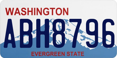 WA license plate ABH8796